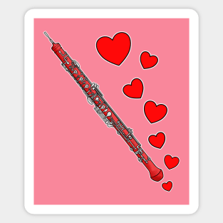 Valentines Day Oboe Player Oboist Anniversary Wedding Musician Sticker